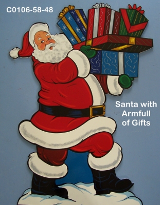 C0106Santa with Armful of Gifts